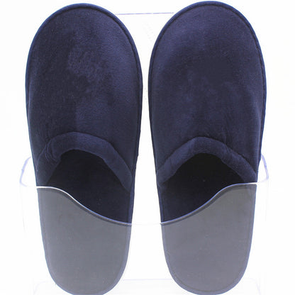 Thicken Velour Non-Slip Closed-Toe Hotel Slipper