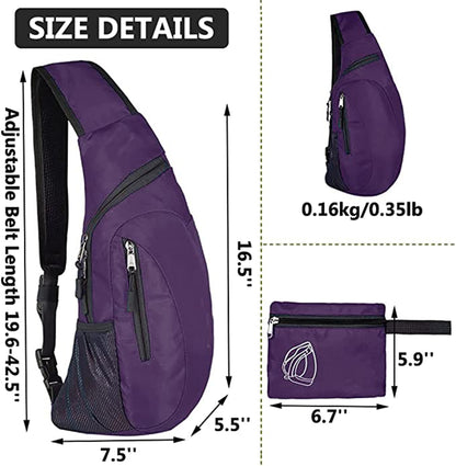 Folding Sling Bag Crossbody Backpack Lightweight Packable Bags