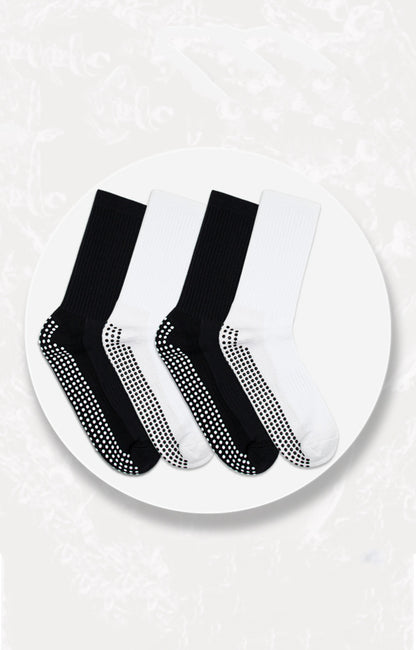 Men's Anti-slip Mid-calf Football Socks W/Dot Grip