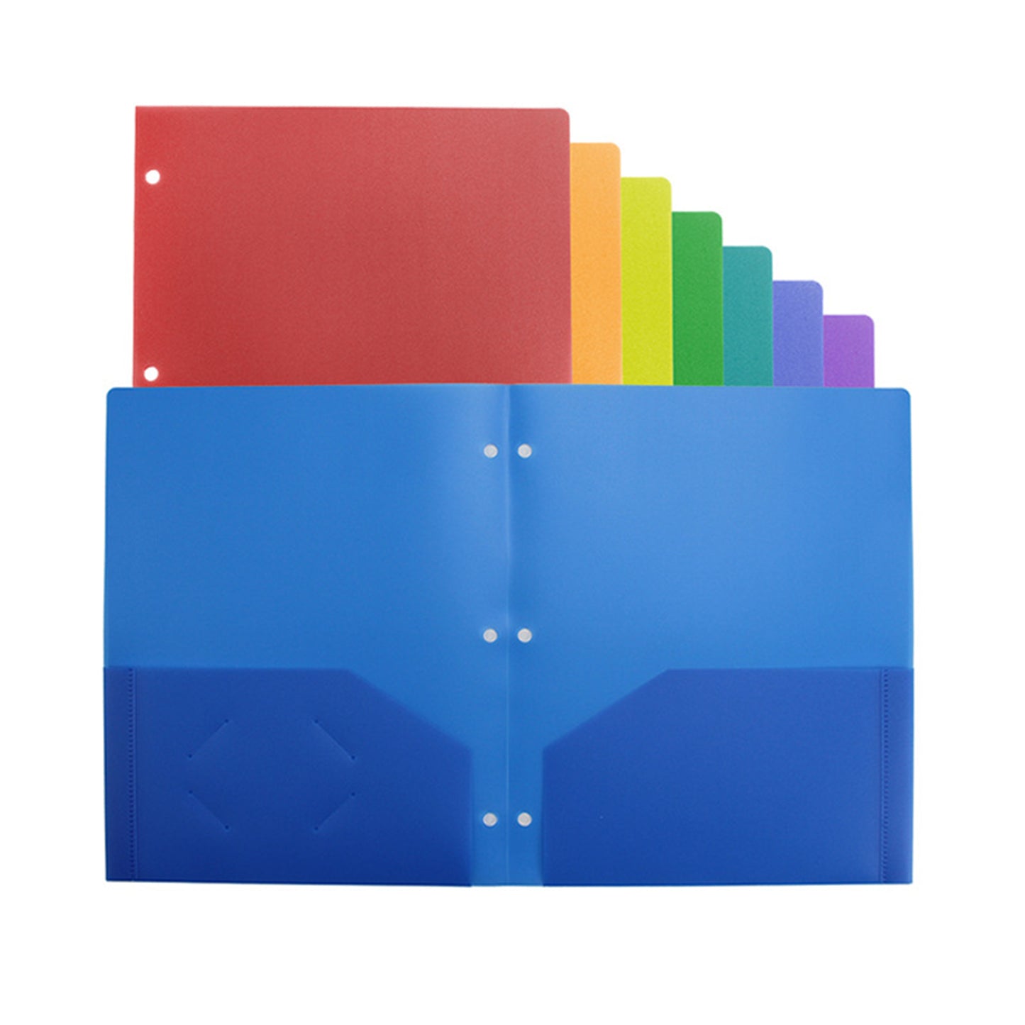 Basics Plastic Pocket Folder W/3 Hole