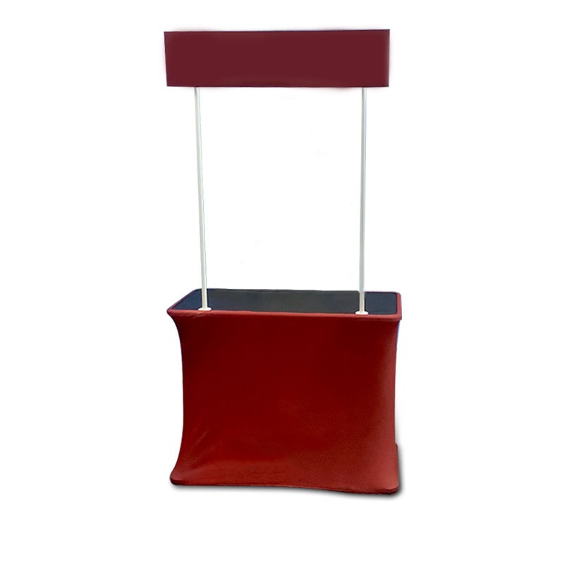 Rectangle Collapsible Portable Trade show Podium Table Exhibition Counter Stand Booth W/ Top Dispaly