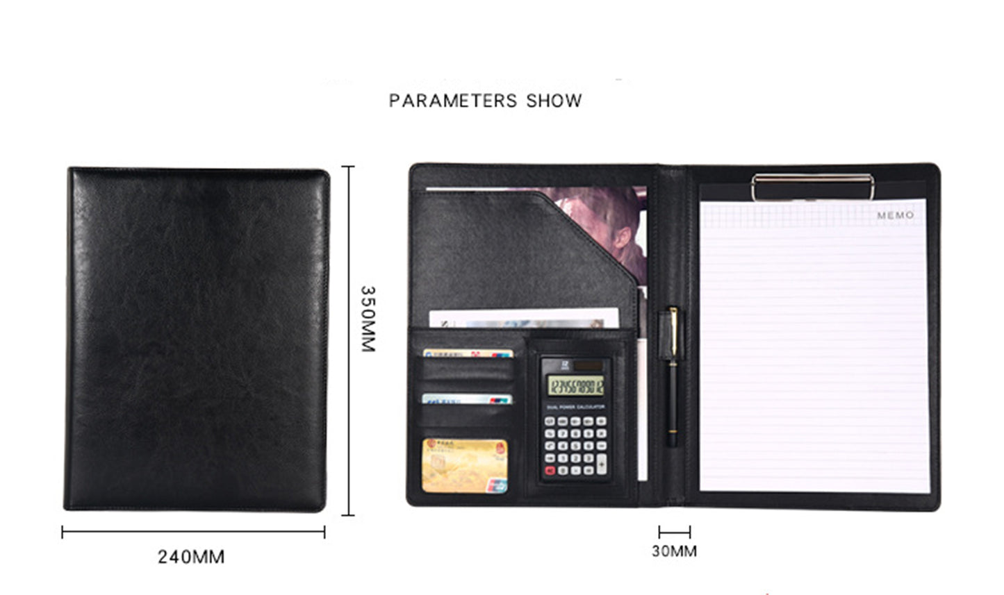 PU Leather Portfolios Padfolio Binder