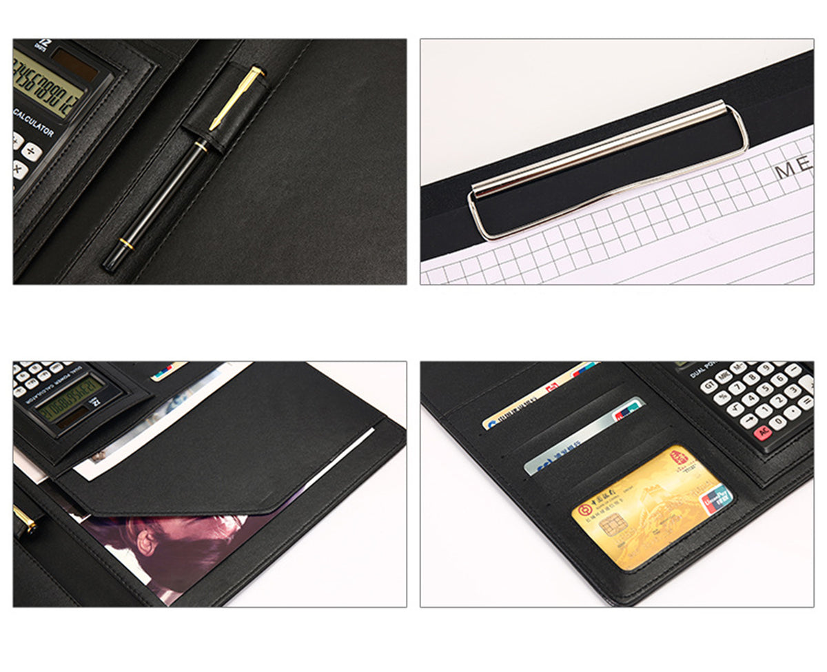 PU Leather Portfolios Padfolio Binder