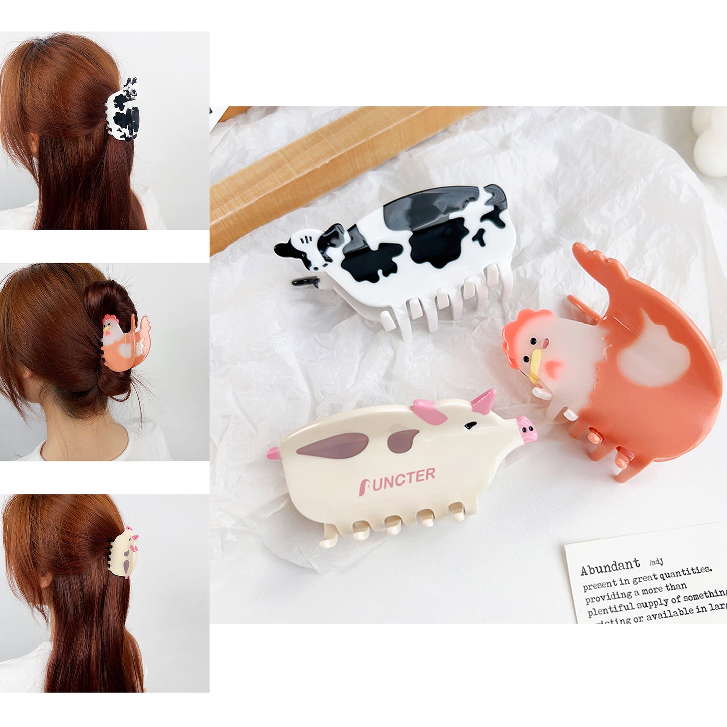 Animal-shapedAcetate Hair Clips