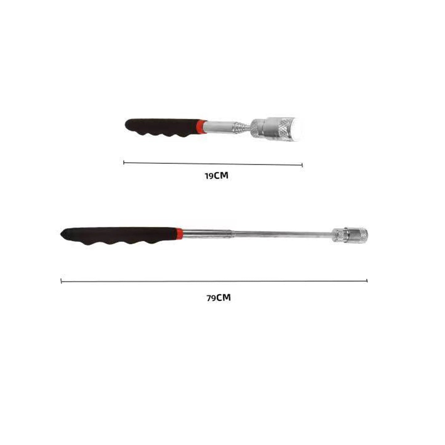 Retractable Magnetic Pickup Stick Magnetic Tool Stick W/ LED Light