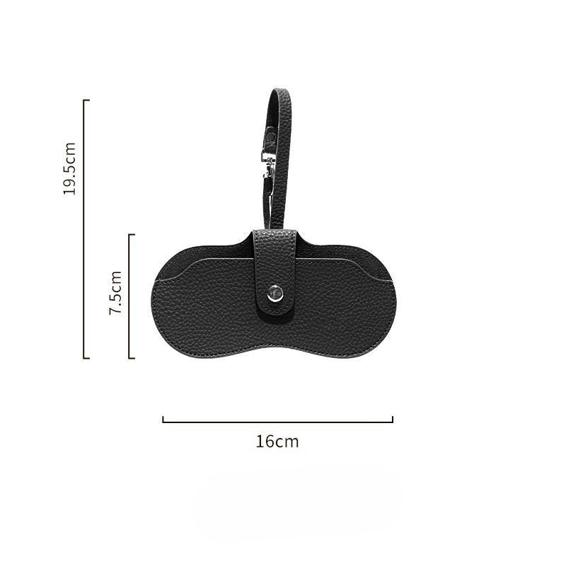 Soft PU Leather Travel Glasses Case for Sunglasses Prescription Glasses W/ Clip