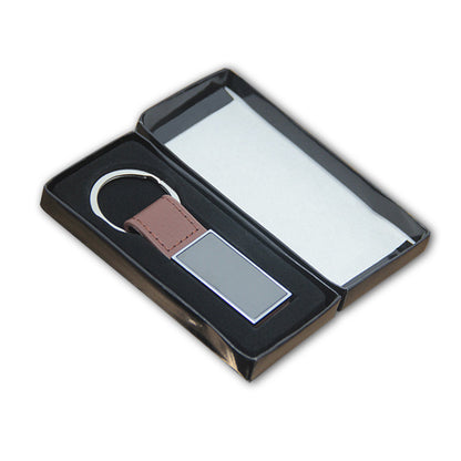 Custom PU Leather Minimalist Keychain Car Keyring Key Tag