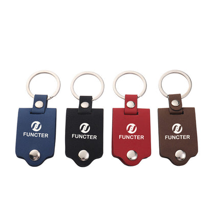 Waterproof Leather ID Tag Photo Fob Keying