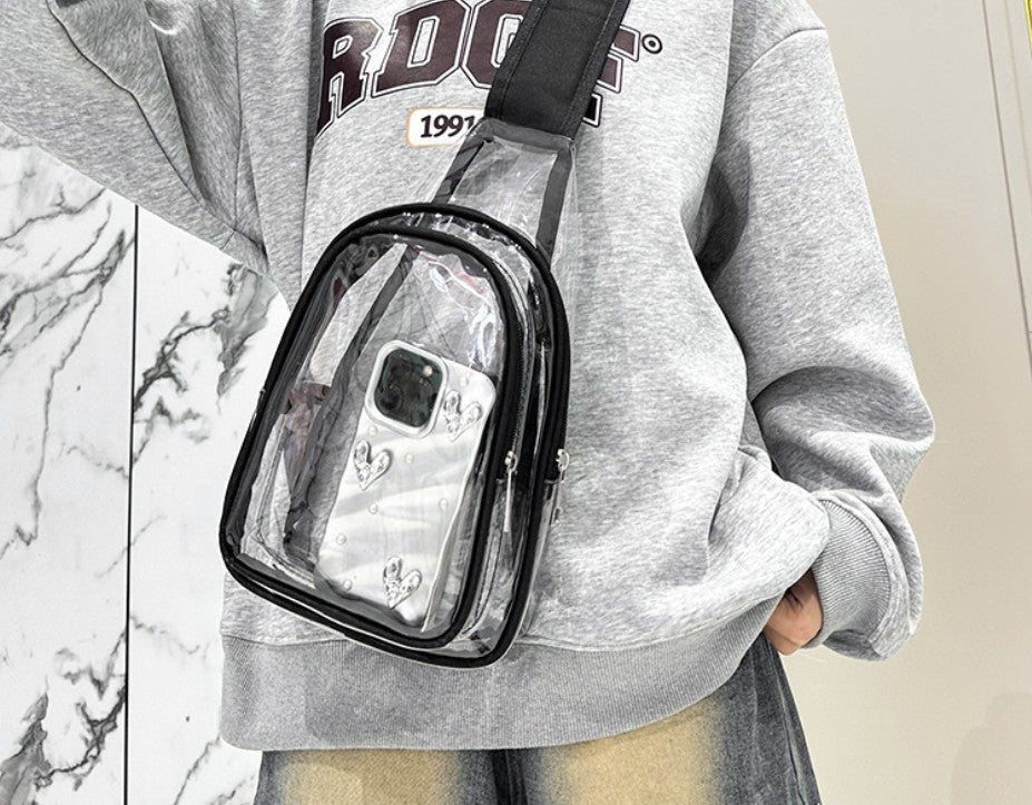 Transparent PVC Single Shoulder Crossbody Bag