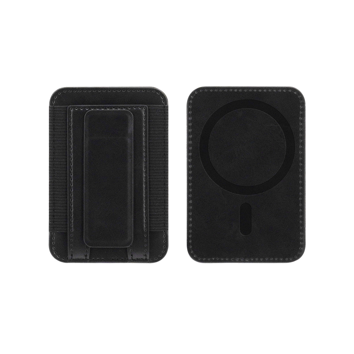 Magnetic Two Fold Phone Slide Card Holder Cell Phone Wallet Stand