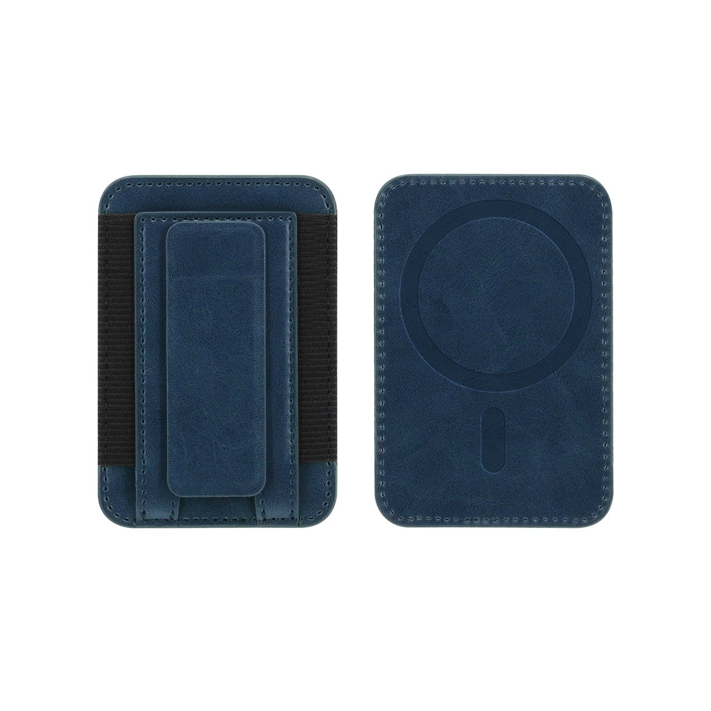 Magnetic Two Fold Phone Slide Card Holder Cell Phone Wallet Stand