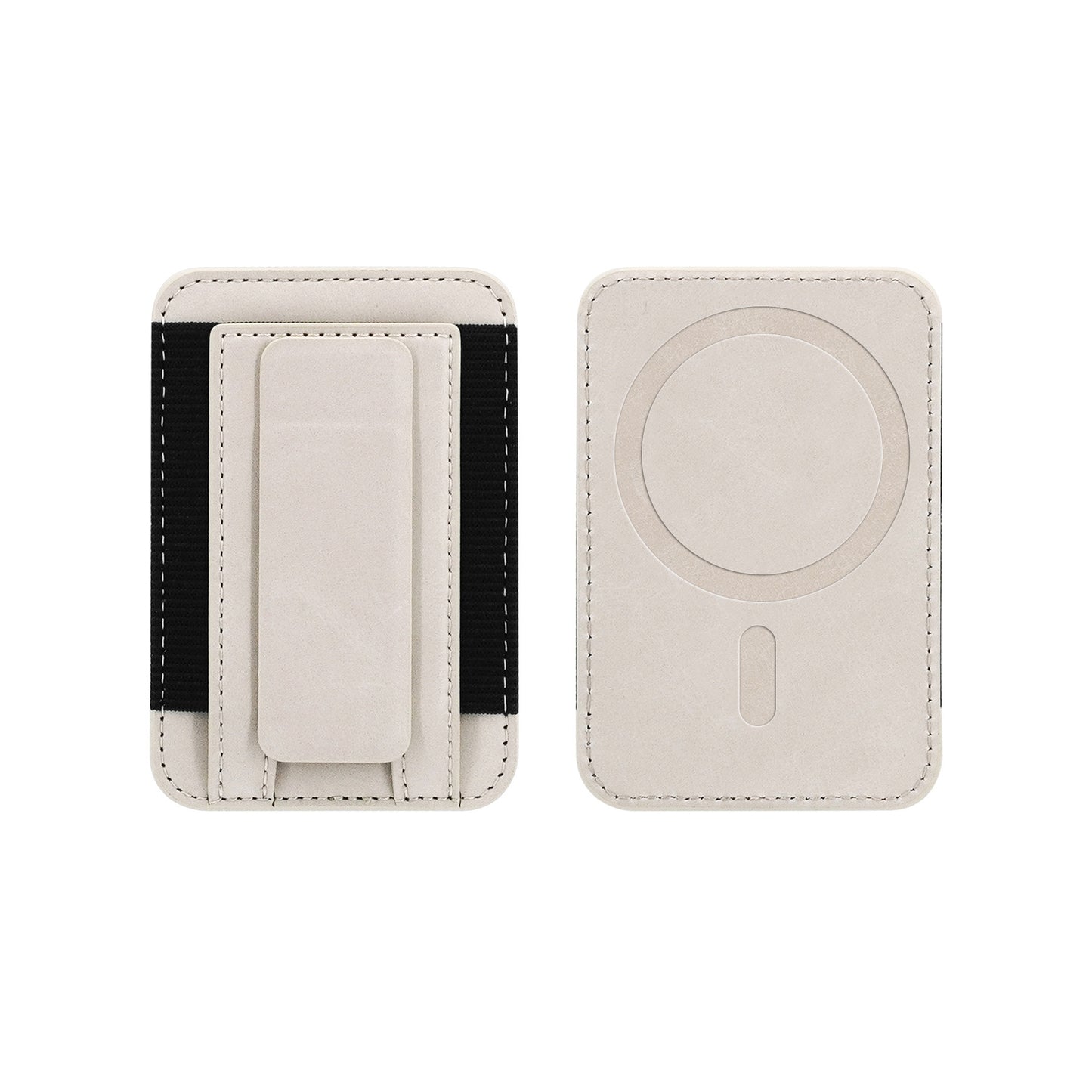 Magnetic Two Fold Phone Slide Card Holder Cell Phone Wallet Stand
