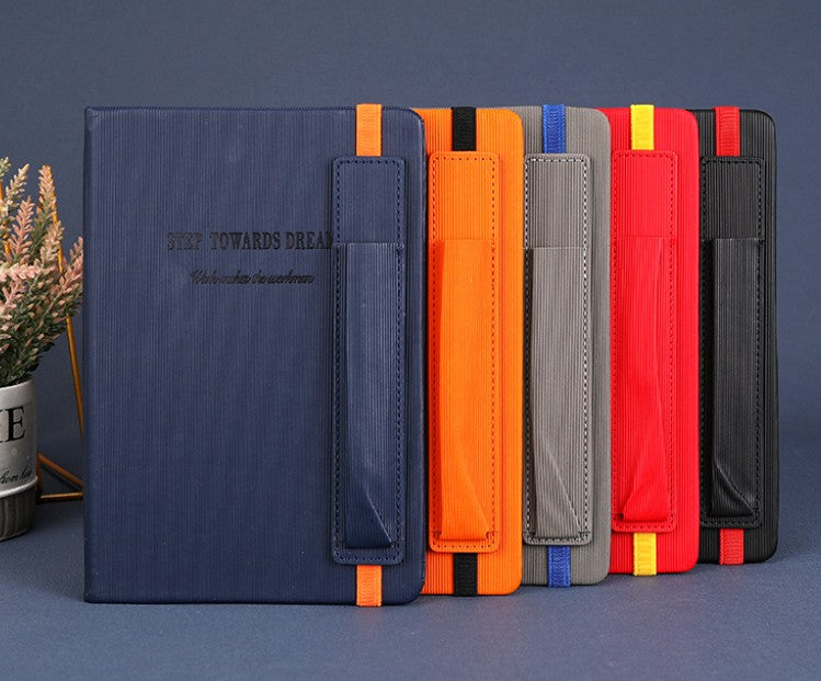 A5 Leather Strap Notebook W/ Pen Holder