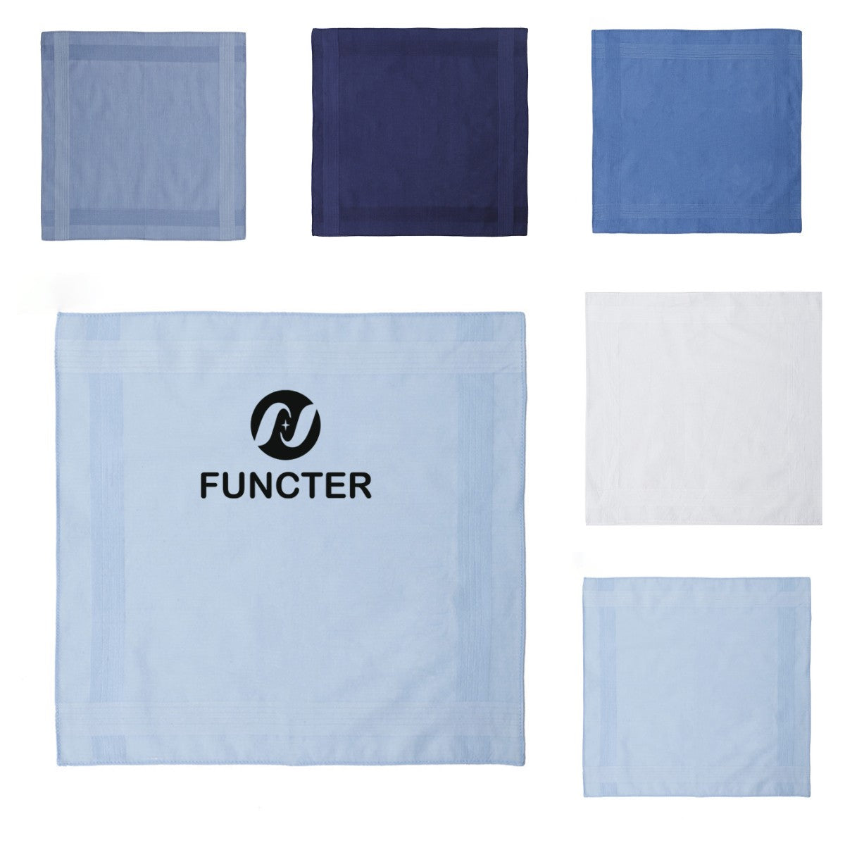 15.7" Cotton Segment Pattern Handkerchief Square Hanky