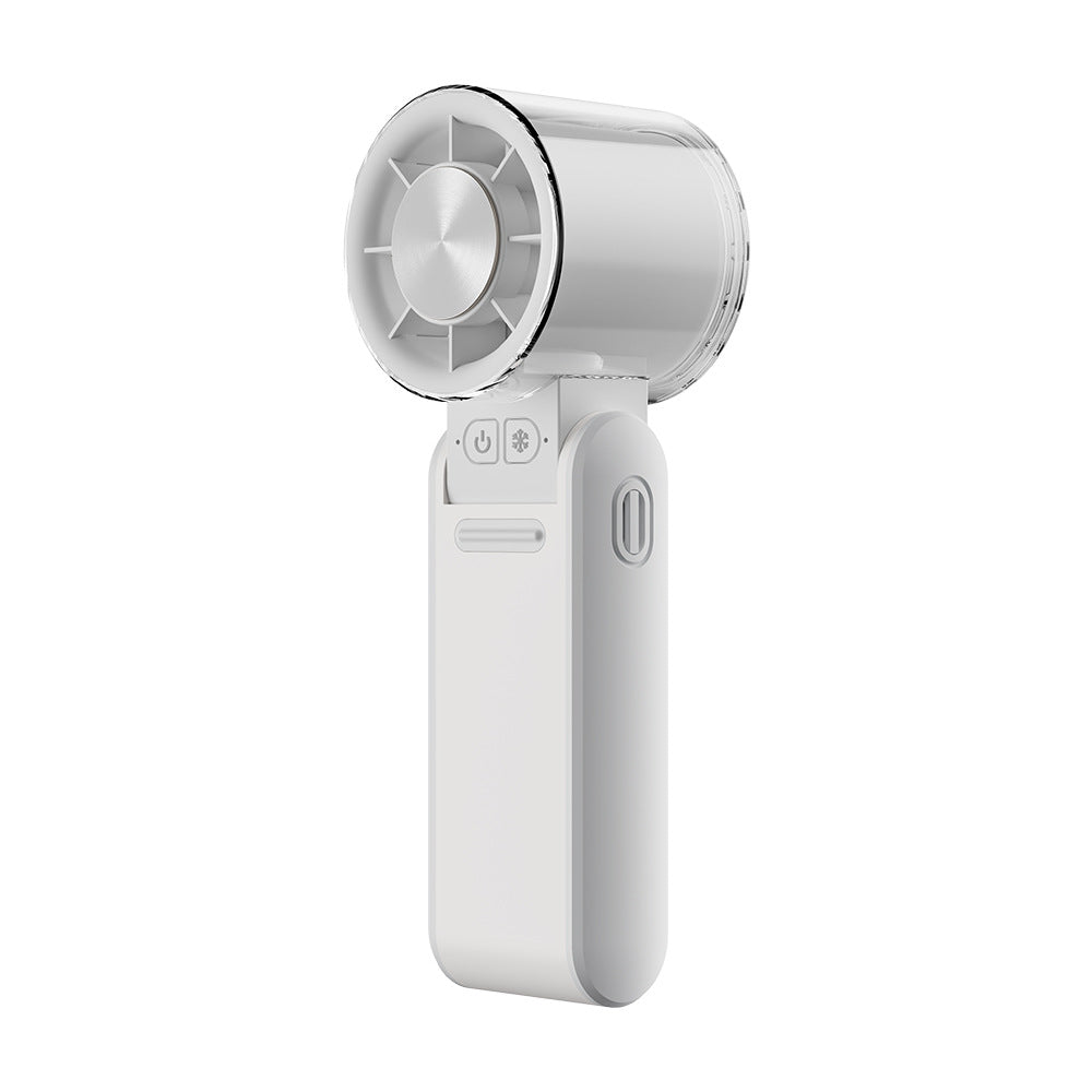 Mini Handheld Fan Freezy Personal Fan Refrigeration Fan W/ 1-100 Stepless Adjusting & Battery Status
