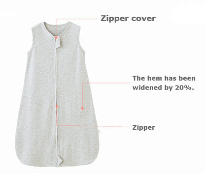 50% Cotton and 50% Bamboo Sleeveless Baby Sleep Sack for Summer - 0-24 Months