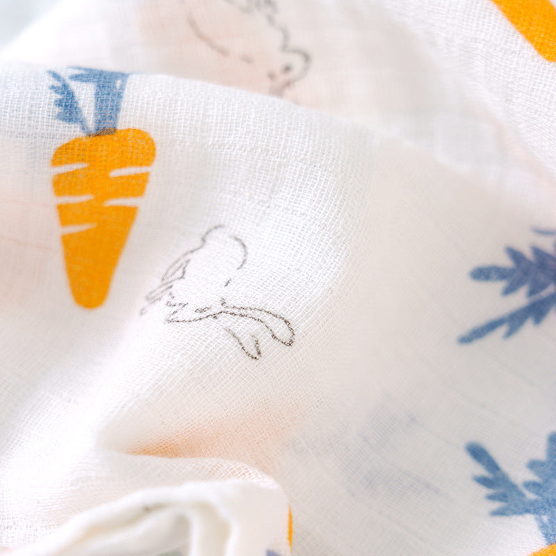 Full Color Four-layer Muslin Baby Swaddle Blanket for Newborns