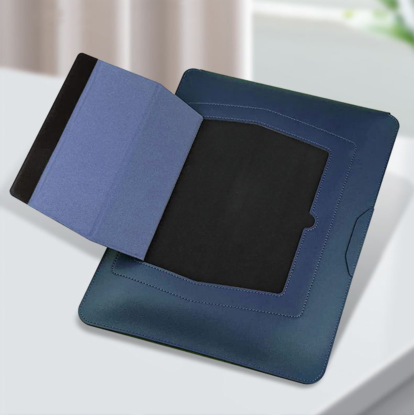 14" PU Leather Laptop Sleeve Case with Stand