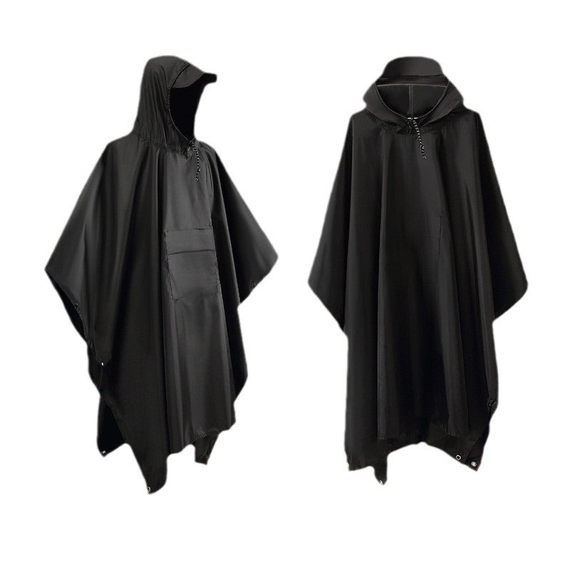 Multi-functional 3-in-1 Poncho Hooded Rain Poncho Waterproof Raincoat Jacket for Men Women Adults