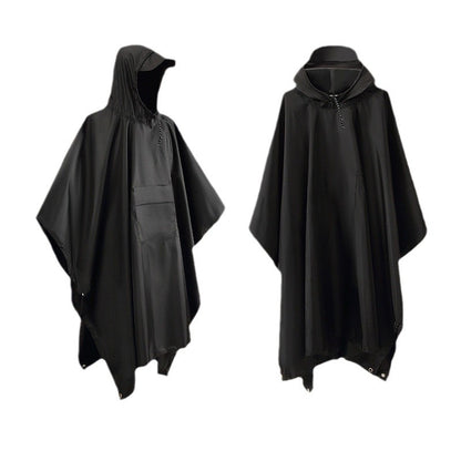 Multi-functional 3-in-1 Poncho Hooded Rain Poncho Waterproof Raincoat Jacket for Men Women Adults