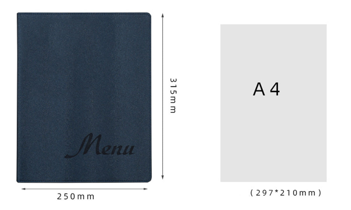 PU Leather Menu Cover with 8 sheets 16 views