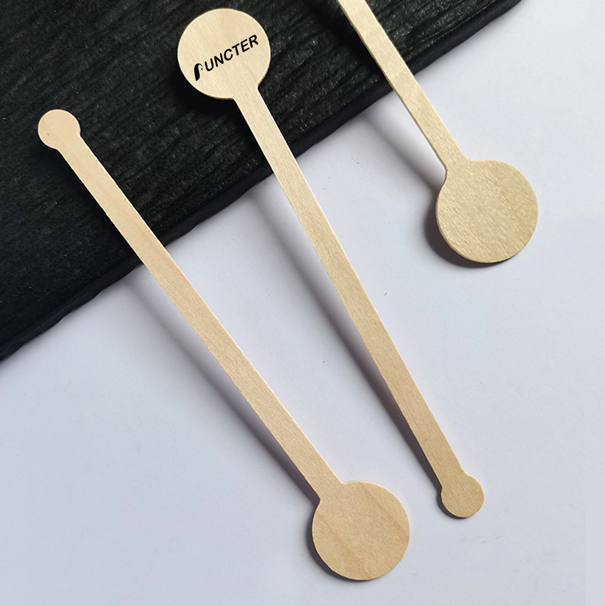 5.9"L Disposable Wood Round End Cocktail Stirrer Coffee Stir Stick