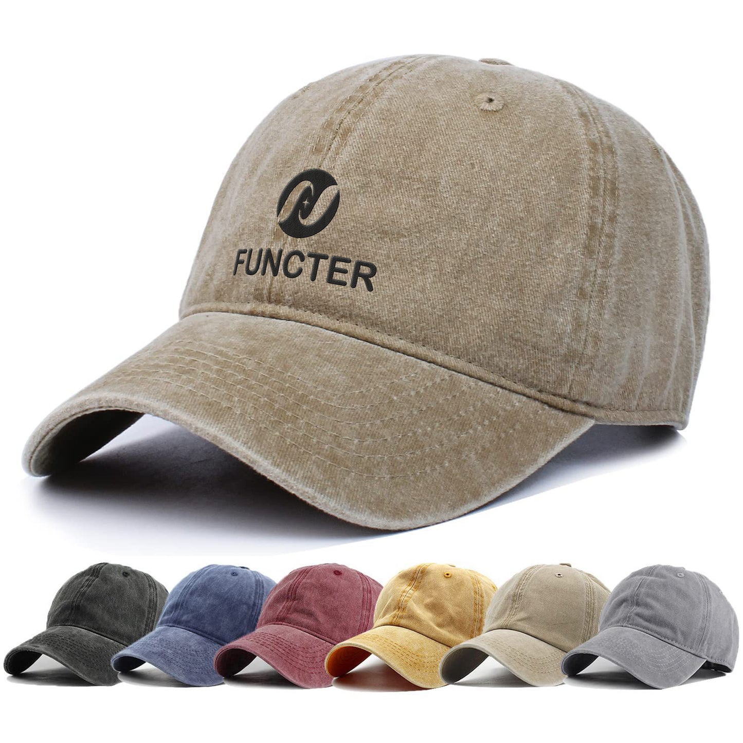 Vintage Washed Cotton Soft Top Baseball Cap Dad Hat