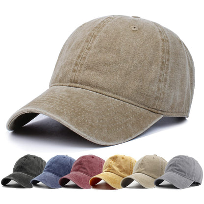 Vintage Washed Cotton Soft Top Baseball Cap Dad Hat