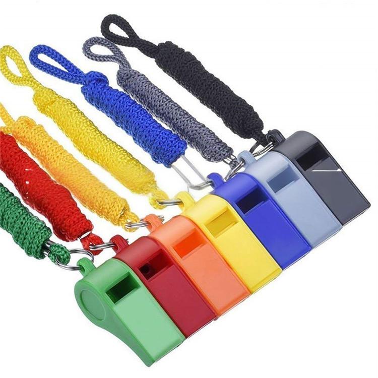 Plastic Sports Whistles with Lanyard – Loud Crisp Sound for Referee, Coach, Emergency