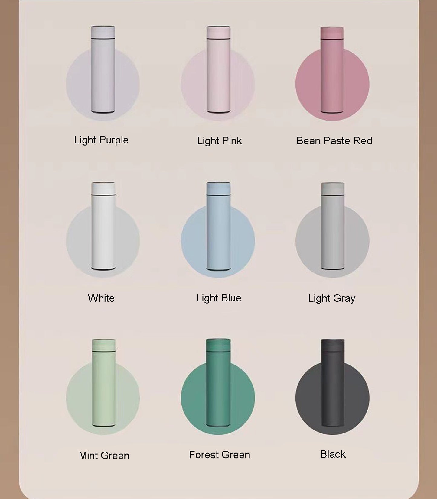 16 Oz./480ml Smart LED Water Bottle 316 Stainless Steel Vacuum Insulated Bottle Thermal Bottle