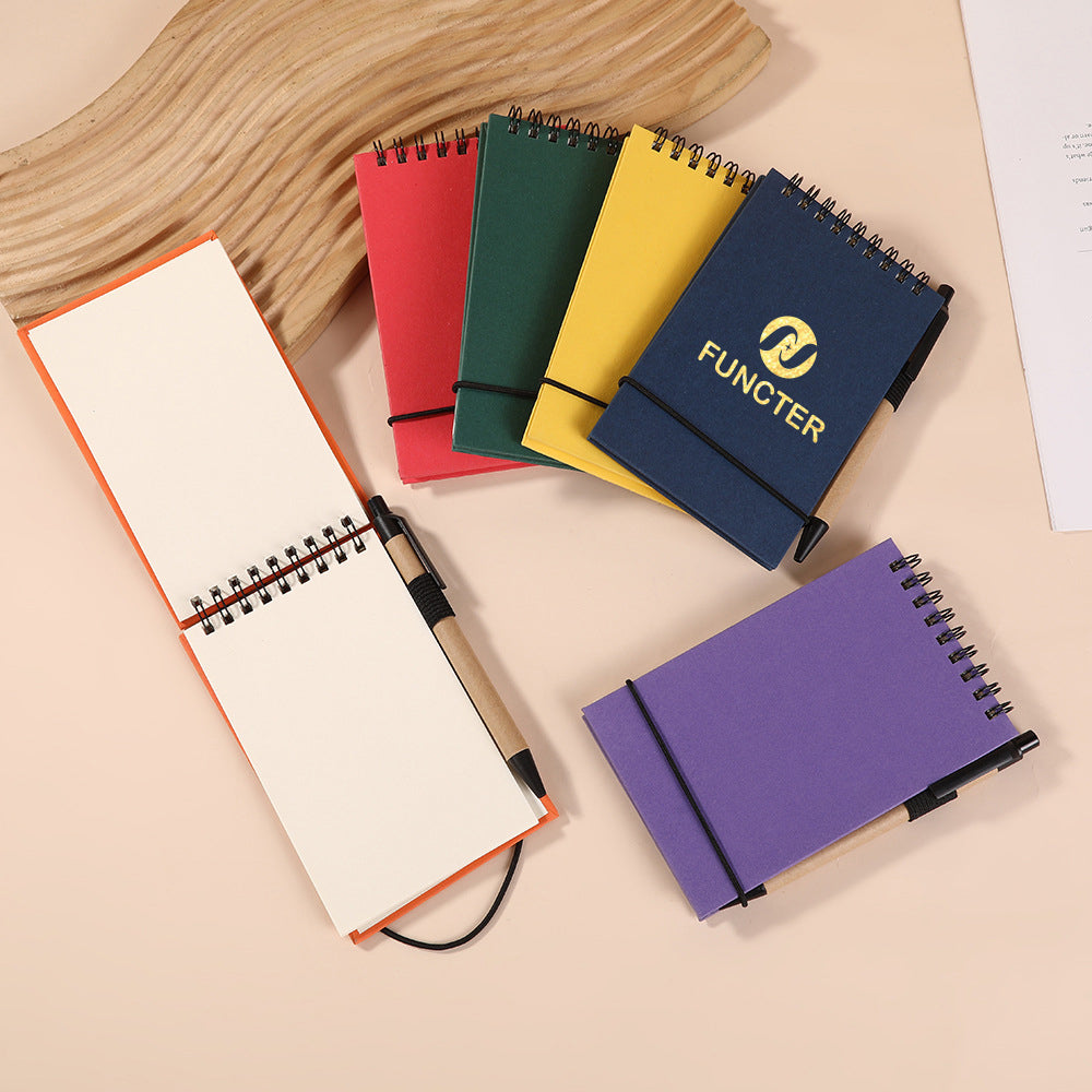 Top Spiral Notebook Mini Jotter & Pen Combo Blank Page 50 Sheets