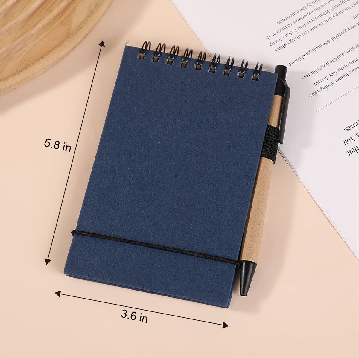 Top Spiral Notebook Mini Jotter & Pen Combo Blank Page 50 Sheets
