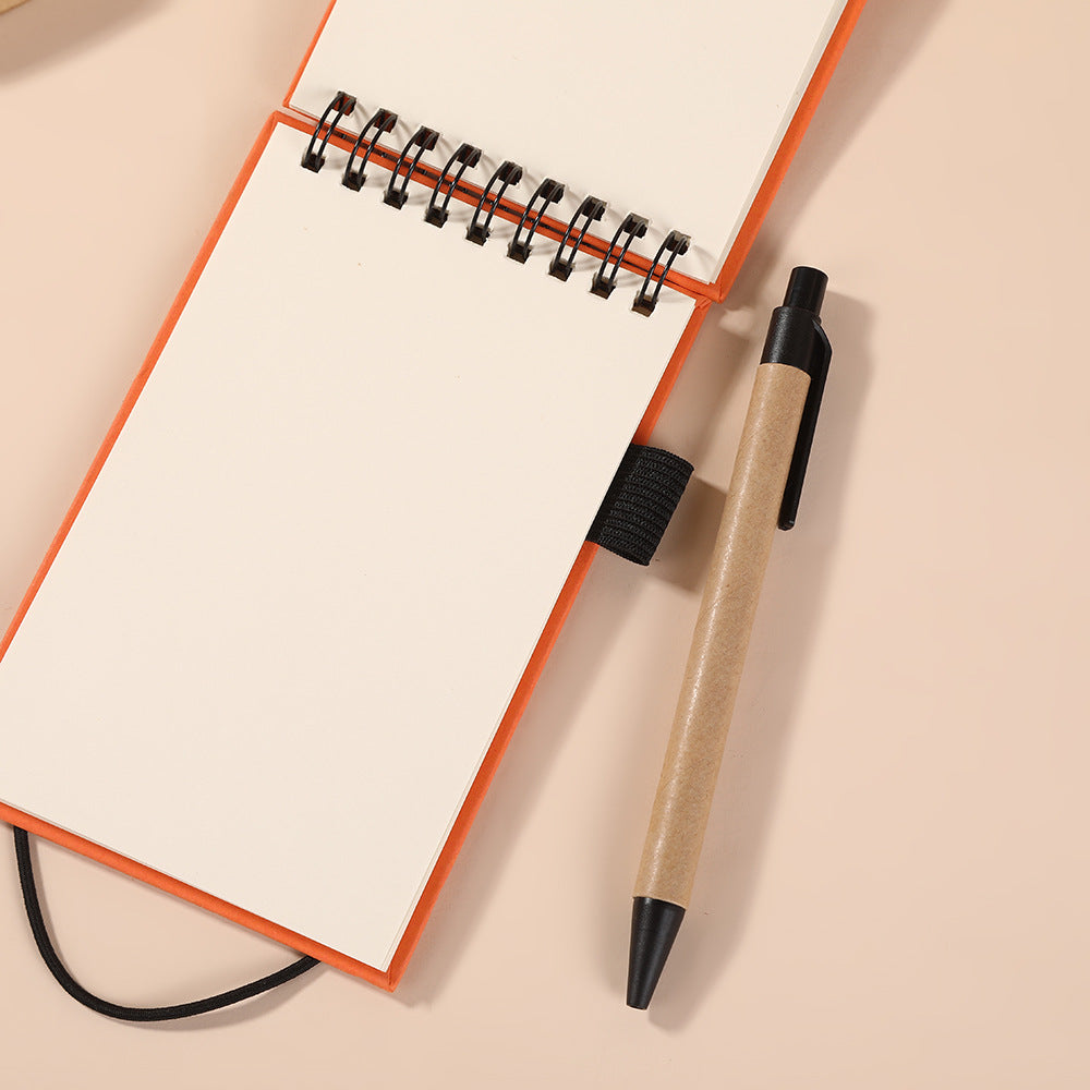 Top Spiral Notebook Mini Jotter & Pen Combo Blank Page 50 Sheets