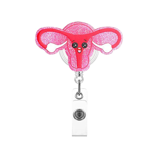 Uterus Shaped Pull Reel/Badge Reel