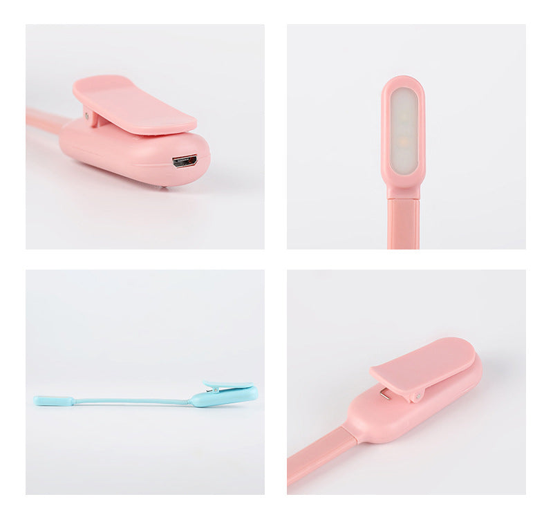 Book Light Reading Light Rechargeable Book Light, Lightweight Clip on Book