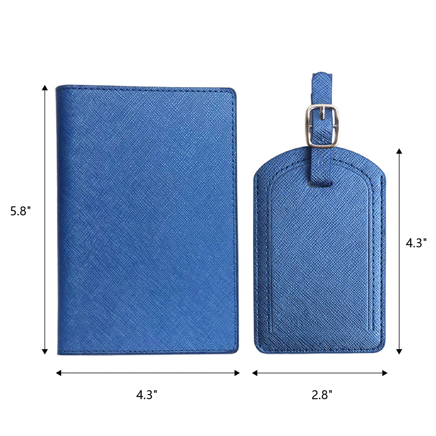 Saffiano Passport Holder Luggage Tag Package Set Travel Suits Passport Wallet Cruise Trip