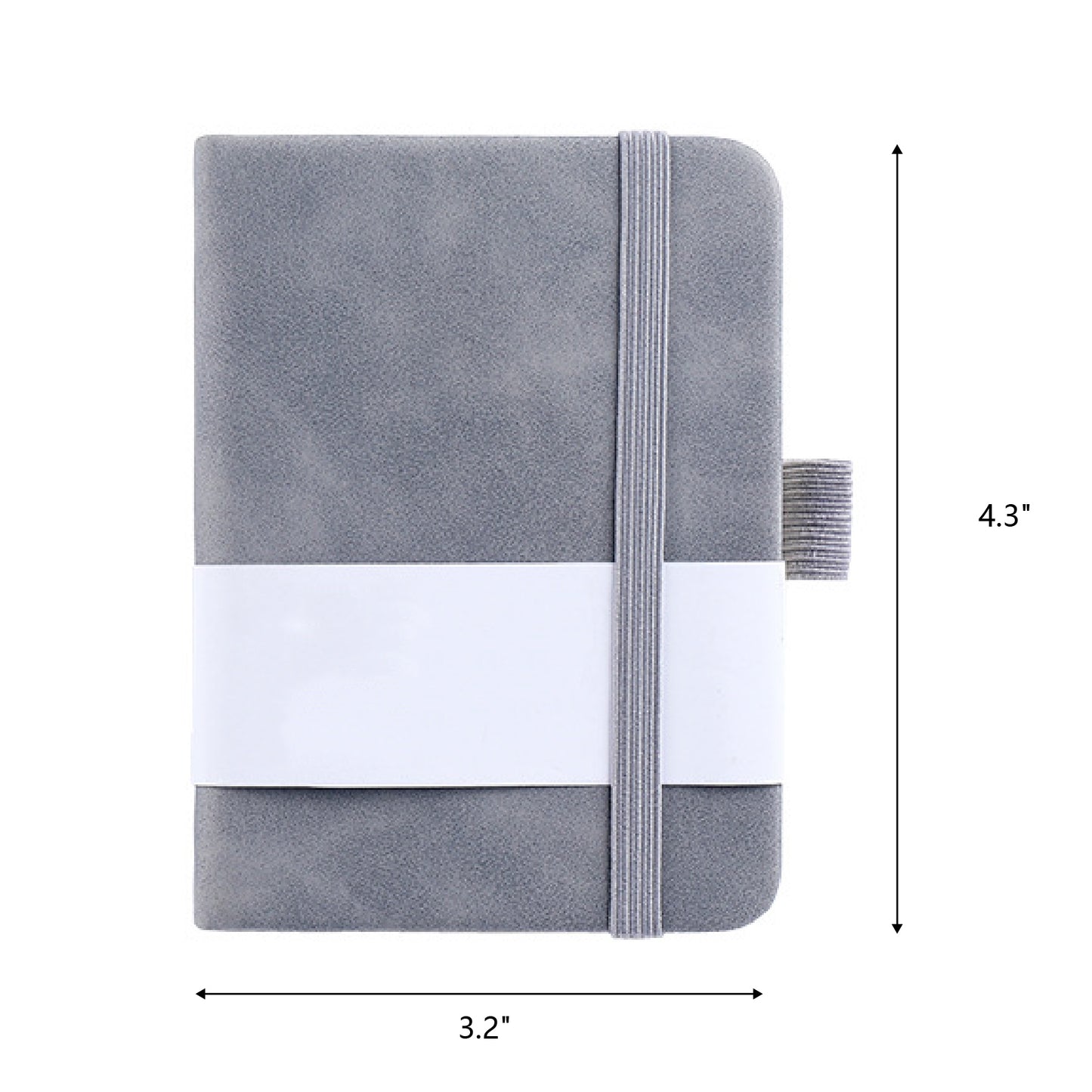 A7 Pocket Notebook Soft Touch Journal College Ruled Journal w/Pen Loop Elastic Closure Lined Note