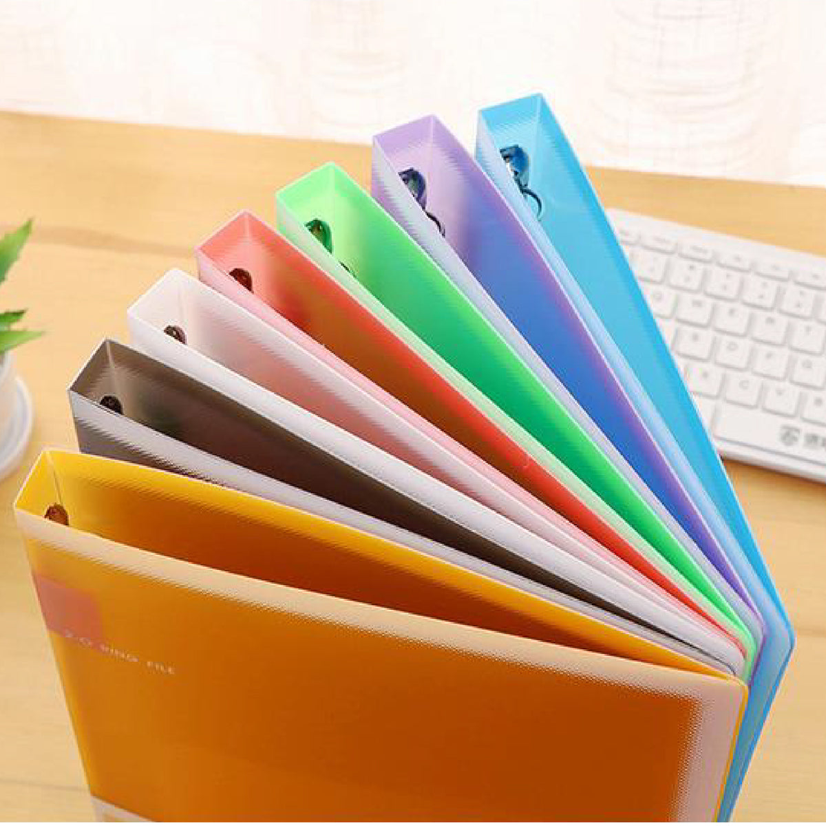 3 Ring Binder Rounded Rings Binder Document Organizer for Loose Leaf Paper