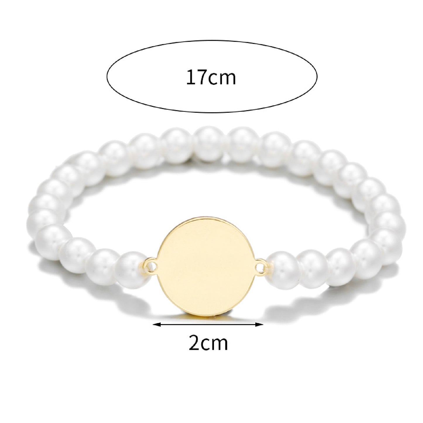 Pearl Bracelet for Women Dainty Golden Charm Pearl Beaded Bracelet With Pendant Jewelry
