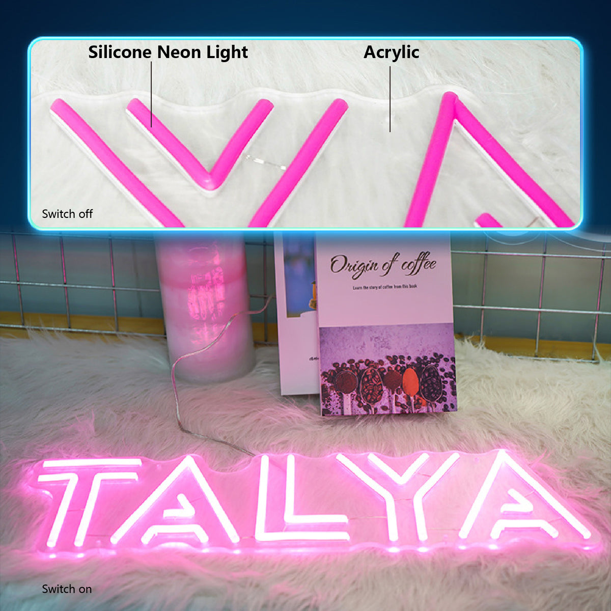 30" Garage Neon Sign 2.5' LED Neon Light Sign LED Glow Sign - 1 Color Sign