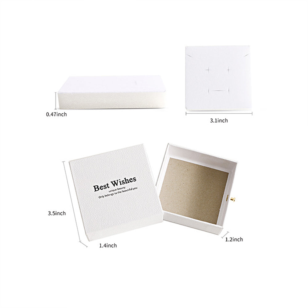 3.5" Drawer Jewelry Gift Box Cardboard Box with Sponge Filled Jewelry Packaging Box