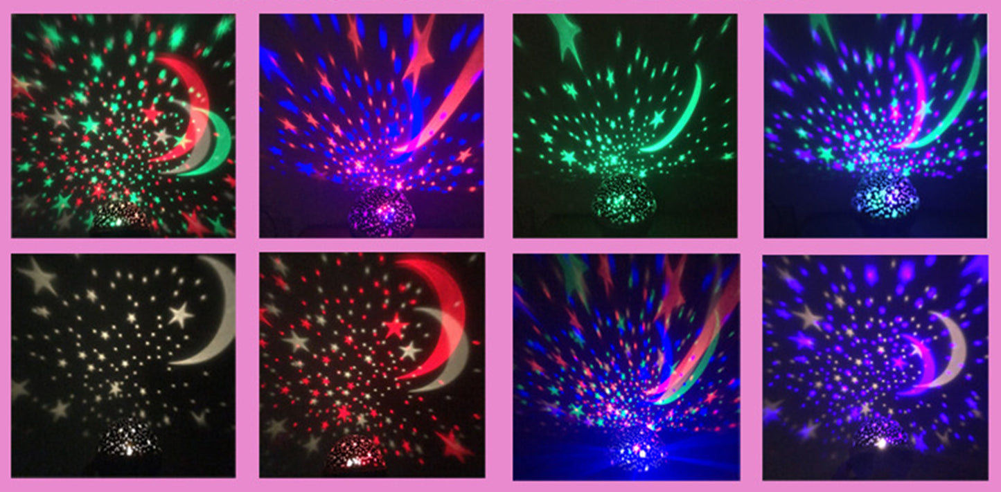 Star Moon Night Light Projector Dome Night Light Lamp For Kids