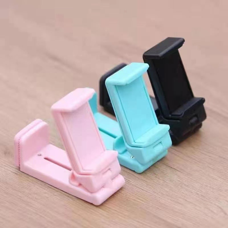 360 Degree Rotating Desk Phone Clamp Foldable Phone Stand Portable Phone Holder Mini Vlogging Holder