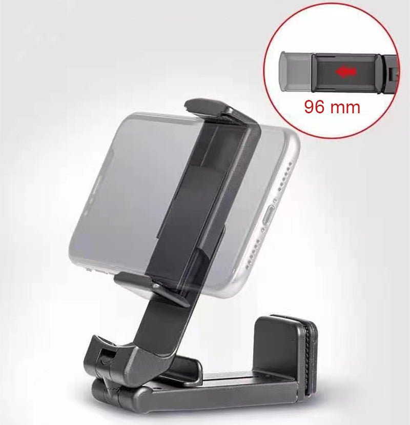 360 Degree Rotating Desk Phone Clamp Foldable Phone Stand Portable Phone Holder Mini Vlogging Holder