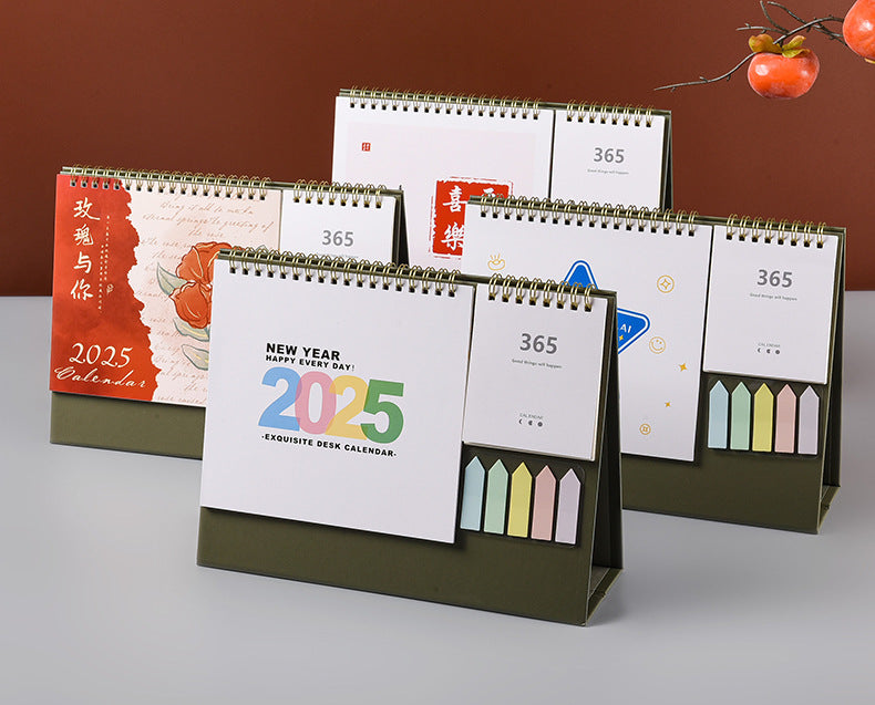 Desk Calendar Monthly Calendar Standing Flip Desktop Calendar With Memo