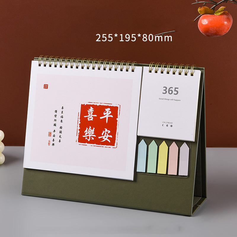 Desk Calendar Monthly Calendar Standing Flip Desktop Calendar With Memo