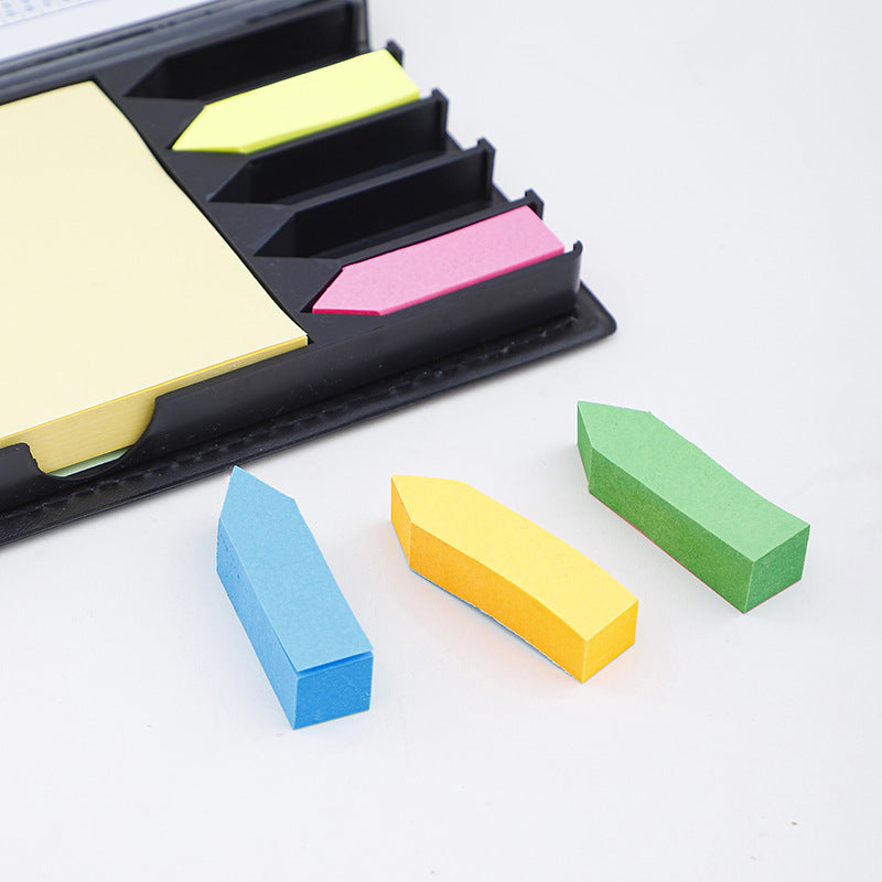Sticky Note With Calendar With PU Leather Holder