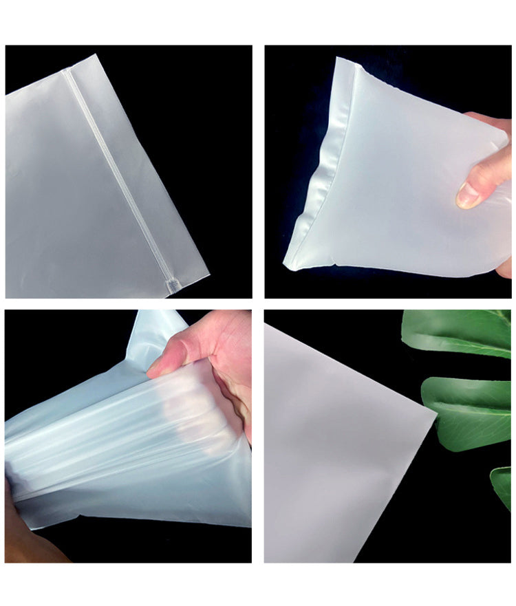 9.9 x 11.9" Matte Frosted Resealable Plastic Bags Zip-Lock Seal Storage Pouch