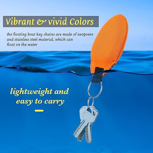Floating Neoprene Boat Keychain Floatable Foam Key Fob for Water Sports Boat Keys