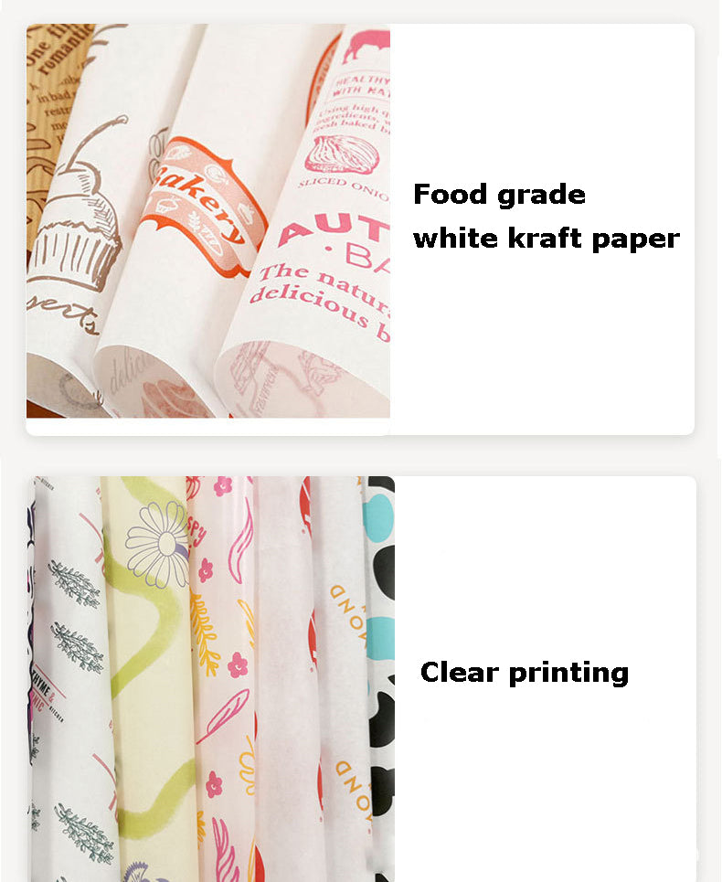 8.6" x 8.6" Greaseproof Paper Food Sheets